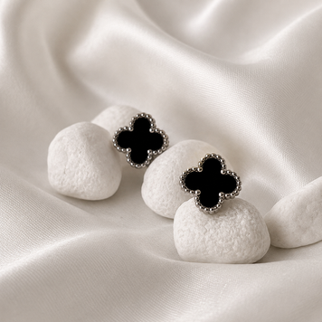 Жіночі сережки Noir Clover Earrings ЖСN-001 фото