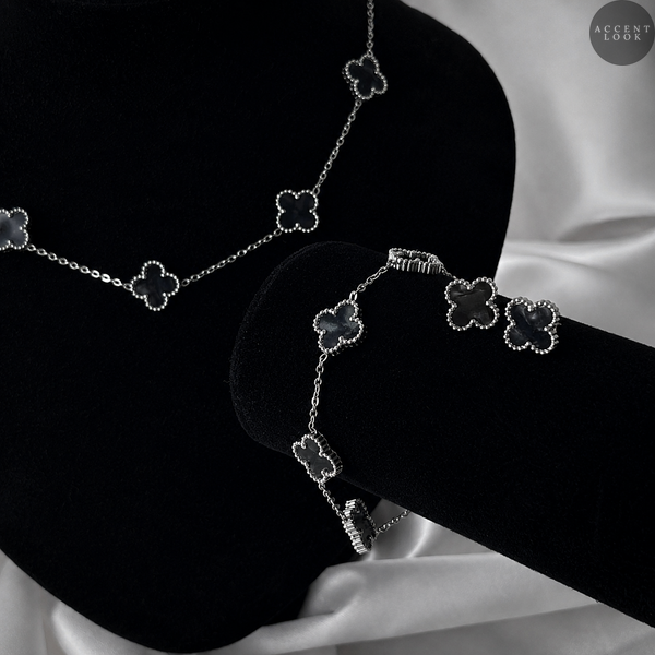 Жіноче кольє Noir Clover Necklace ЖКC-001 фото